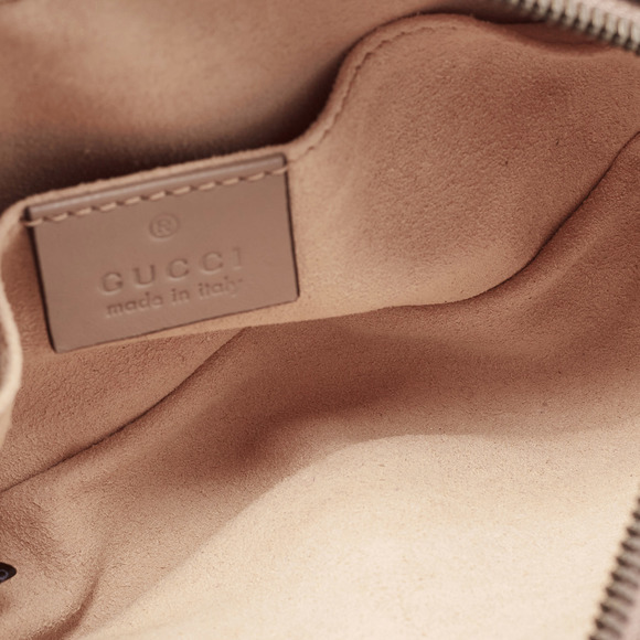 GUCCI Beige Matelasse Leather Mini GG Marmont Belt Bag - Picture 7 of 8